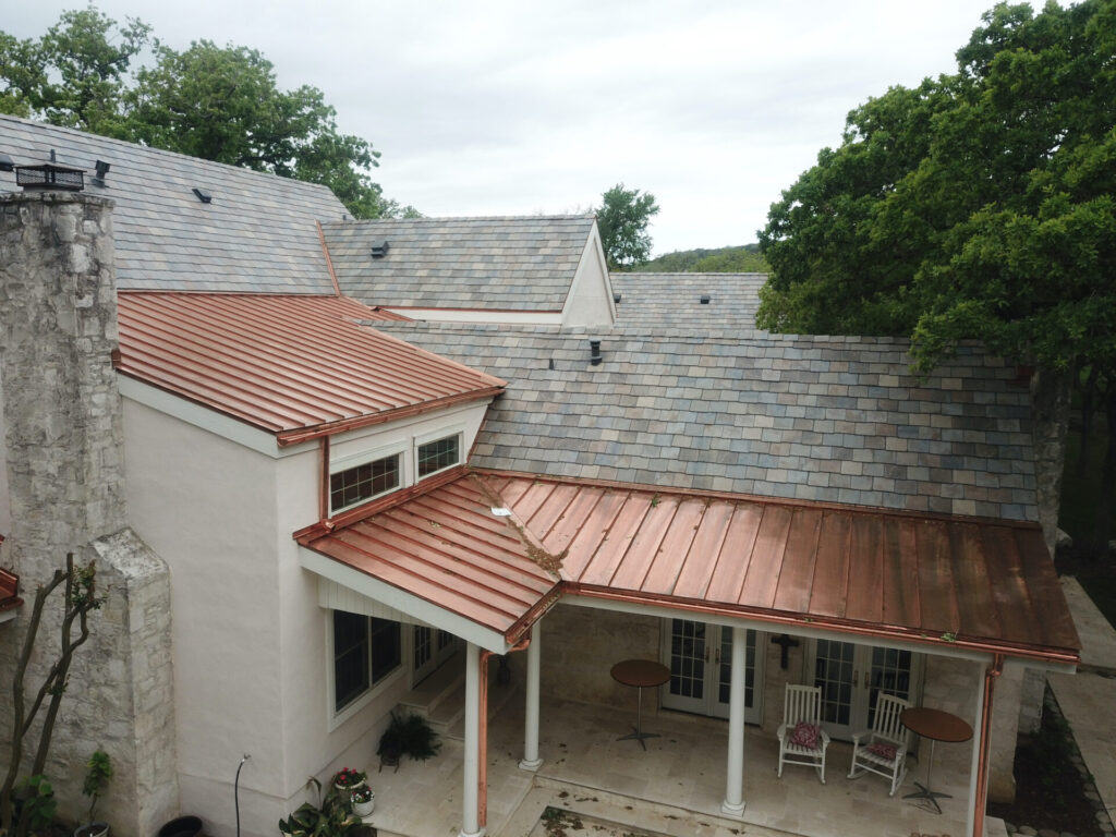 copper metal roof in texas